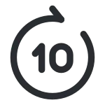 Forward 10 Seconds SVG Icon
